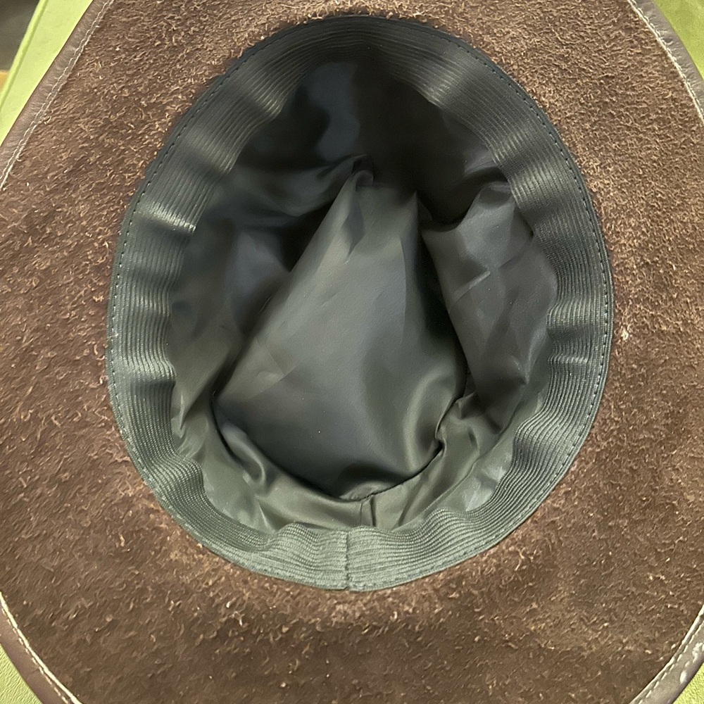Woman Brown Leather Hat - Picture 4 of 6